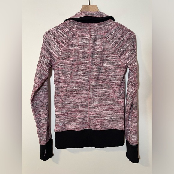LULULEMON Runderful Zip Long Sleeve Shirt Jacket Space Dye Camo Berry Sz 8 M - Picture 8 of 11